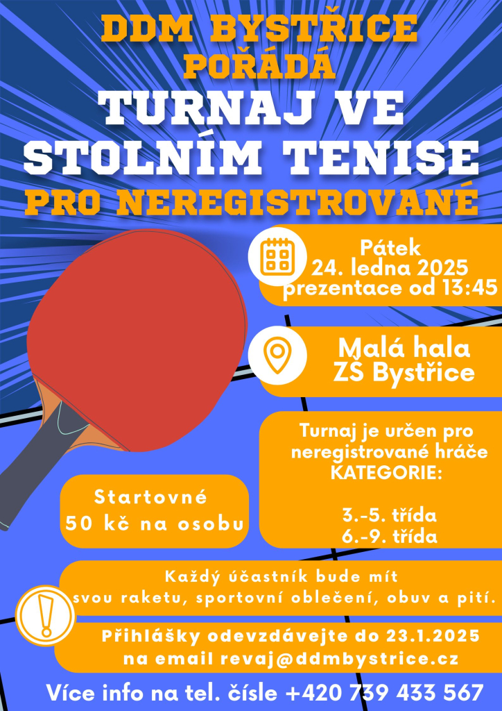 TURNAJ VE STOLNÍM TENISE