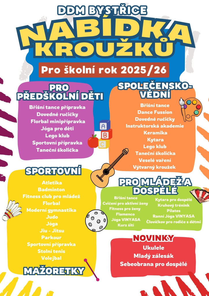 PŘEDBĚŽNÁ NABÍDKA KROUŽKŮ 2025/26
