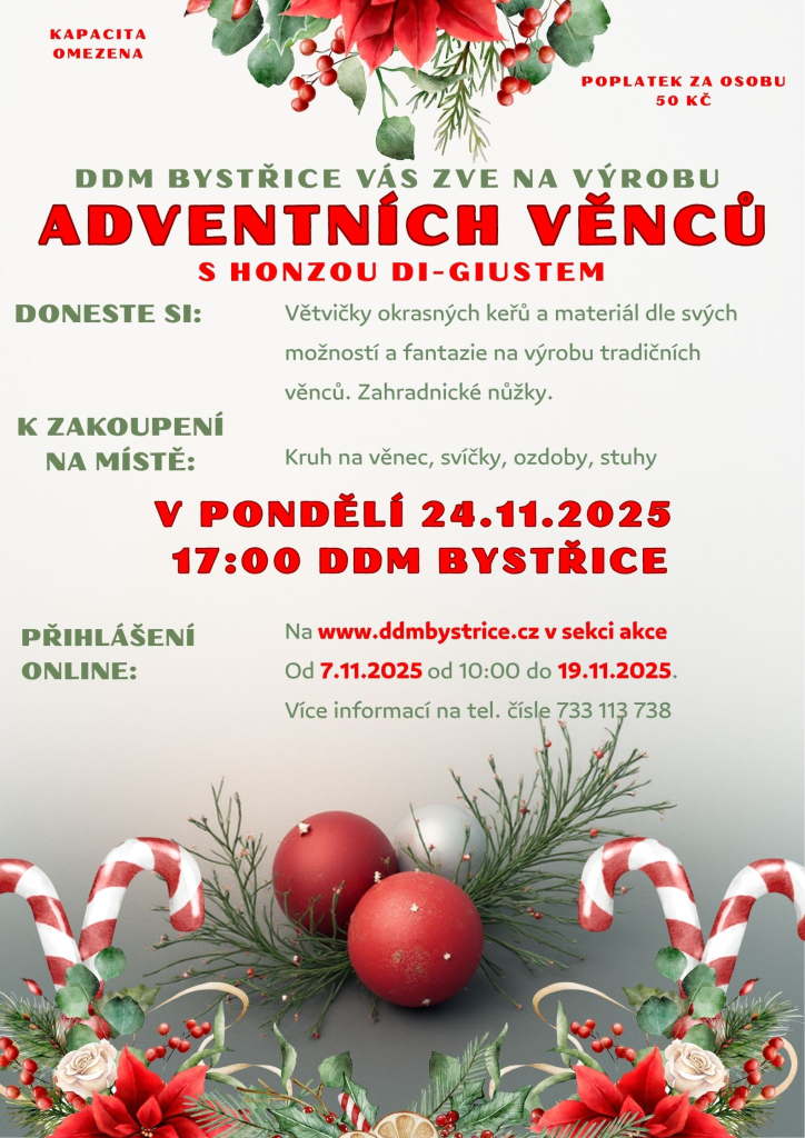 Výroba adventních věnců