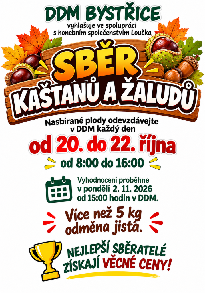 SBĚR KAŠTANŮ A ŽALUDŮ