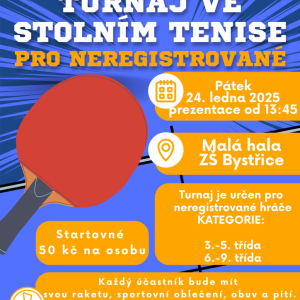 TURNAJ VE STOLNÍM TENISE