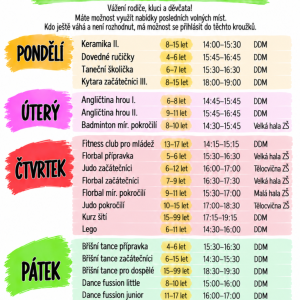 POSLEDNÍ VOLNÁ MÍSTA!